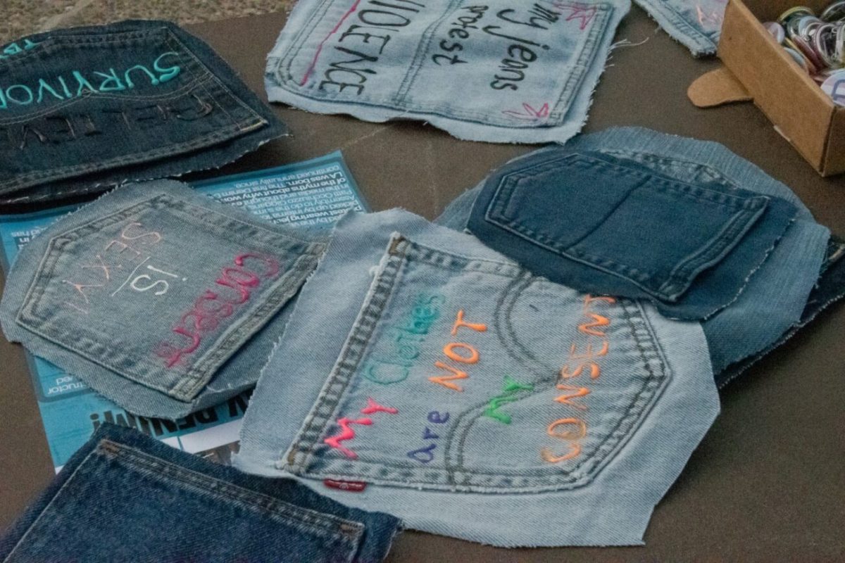 Take Back the Night also occurred on what is known as Denim Day. To demonstrate solidarity for this day, participants were encouraged to not only wear jeans, but also decorate a jean patches with significant messages of their choice. 